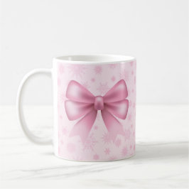 Rosa Schneeflocken Kaffeetasse