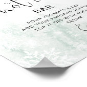 Rosa Schneeflocken Kakao Bar Poster (Ecke)