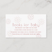 Rosa Schneeflocken Kinderduschbücher für Baby Encl Begleitkarte (Vorderseite)