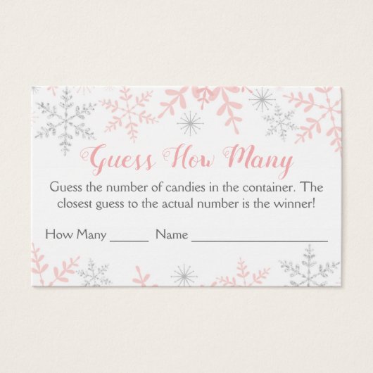 Rosa Schneeflocken Kinderdusche schätzt wie viel S (Vorderseite)