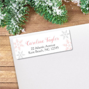 Rosa Schneeflocken Kinderdusche Winter