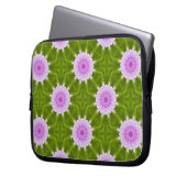 Rosa Schneeflocken Laptopschutzhülle (Vorderseite Links)