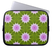 Rosa Schneeflocken Laptopschutzhülle (Vorderseite)