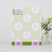 Rosa Schneeflocken Lethead Design Briefbogen (Stehend Vorderseite)