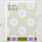 Rosa Schneeflocken Lethead Design Briefbogen (Vorne/Hinten)