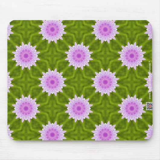 Rosa Schneeflocken Mousepad (Vorne)