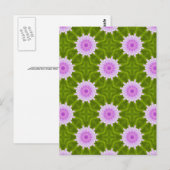 Rosa Schneeflocken Postkarte (Vorne/Hinten)
