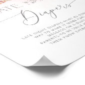 Rosa Schneeflocken Späte Nacht Windeln Poster (Ecke)