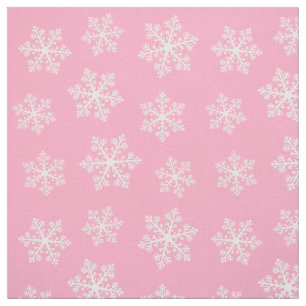 Rosa Schneeflocken Stoff