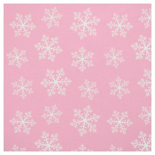 Rosa Schneeflocken Stoff (Muster)