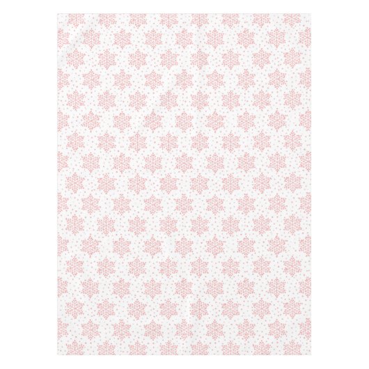 Rosa Schneeflocken Tischdecke (Vorderseite)