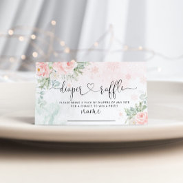 Rosa Schneeflocken-Windelraffinerie Begleitkarte