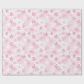 Rosa Schneeflocken Winter Geschenkpapier (Flach)