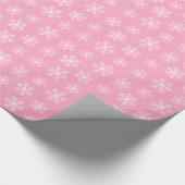 Rosa Schneeflockenpapier Geschenkpapier (Ecke)