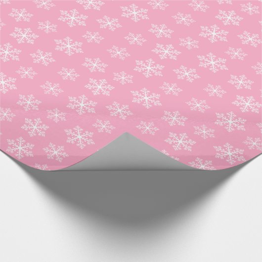 Rosa Schneeflockenpapier Geschenkpapier (Ecke)