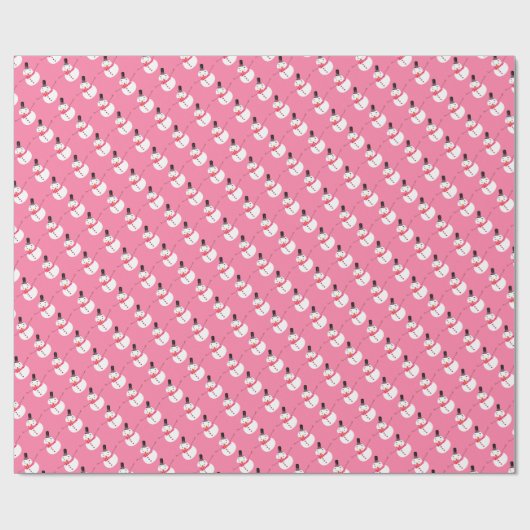 Rosa Schneemann, festlich Geschenkpapier (Flach)