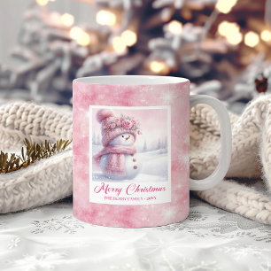 Rosa Schneemann-Kindertasse Süßes Winterwald-Gesch Kaffeetasse