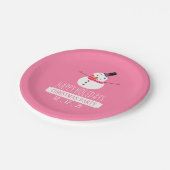 Rosa Schneemann, Weihnachts-Party Pappteller (Schrägansicht)