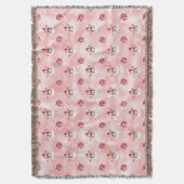 Rosa Schneemann Winter Decke (Vorderseite Vertikal)