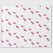 Rosa Schneeröcke Geschenkpapier (Flach)