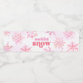 Rosa Schneewasser Flaschenetiketten Wasserflaschenetikett (Einzelnes Label)