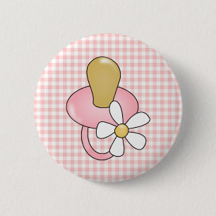 Rosa Schnuller Button