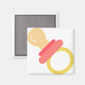 rosa Schnuller Magnet (Vorderseite/Rückseite)