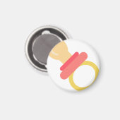 rosa Schnuller Magnet (Vorderseite/Rückseite)