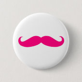 Rosa Schnurrbart Button (Vorderseite)