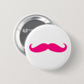 Rosa Schnurrbart Button (Vorne & Hinten)
