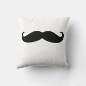Rosa Schnurrbart-Schwarz-Schnurrbart-Spaß Weds Kissen (Rückseite)