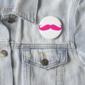Rosa Schnurrbart Stache Entwurf Button (Beispiel)