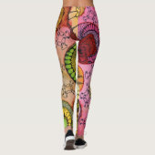 Rosa Schnürsenkel-Leggings Leggings (Rückseite)