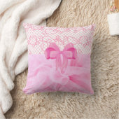 Rosa Schnürung Kissen (Decke)