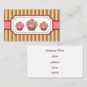 Rosa Schokolade Cupcakes Business Card Visitenkarte