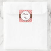 Rosa Schokolade Danke Stickers (Tasche)
