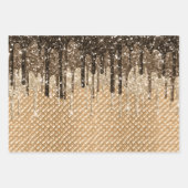 Rosa Schokolade Eiscreme Glitzer Tropfen Geschenkpapier Set (Vorderseite 3)