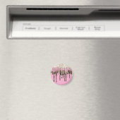 Rosa Schokolade Eiscreme Glitzer Tropfen Magnet (In Situ (Geschirrspüler))