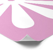 Rosa Schokolade Hippy-Blume Poster (Ecke)