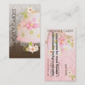 Rosa + Schokolade Hochzeitstorte/Bäckerei/Konditor Visitenkarte (Vorne/Hinten)