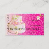 Rosa + Schokolade Hochzeitstorte/Bäckerei/Konditor Visitenkarte (Rückseite)