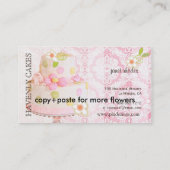 Rosa + Schokolade Hochzeitstorte/Bäckerei/Konditor Visitenkarte (Rückseite)