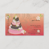 Rosa + Schokolade Hochzeitstorte/Bäckerei/Konditor Visitenkarte (Rückseite)