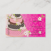 Rosa + Schokolade Hochzeitstorte/Bäckerei/Konditor Visitenkarte (Rückseite)