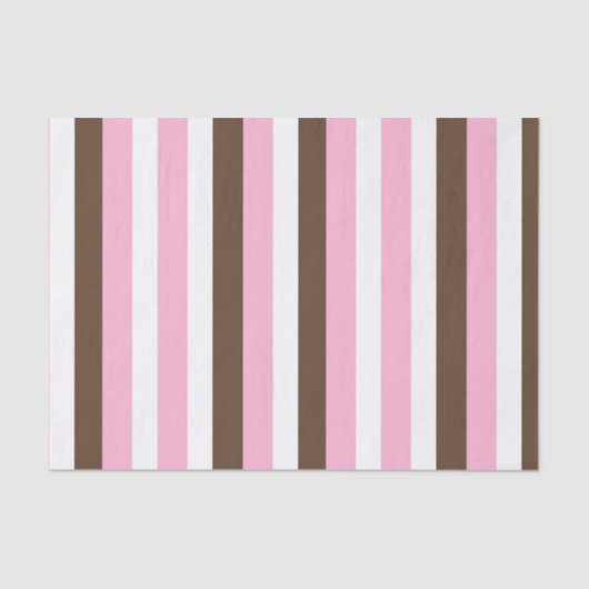 Rosa, Schokolade und weiße Streifen Seidenpapier (Vorderseite)