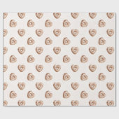Rosa Schokoladen-Herzen Geburtstag Geschenkpapier (Flach)