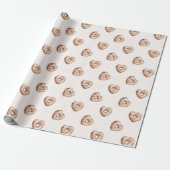 Rosa Schokoladen-Herzen Geburtstag Geschenkpapier (Ungerollt)