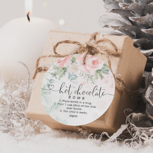 Rosa Schokoladenbombe Geschenkanhänger