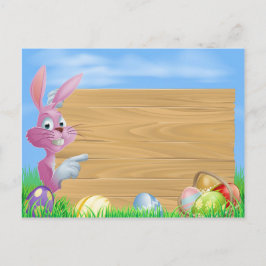 Rosa Schokoladeneier - Osterhase Feiertagspostkarte