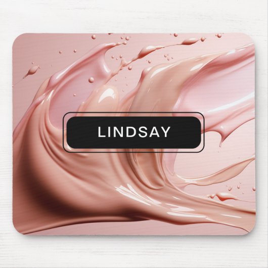 Rosa Schönheit Mousepad (Vorne)